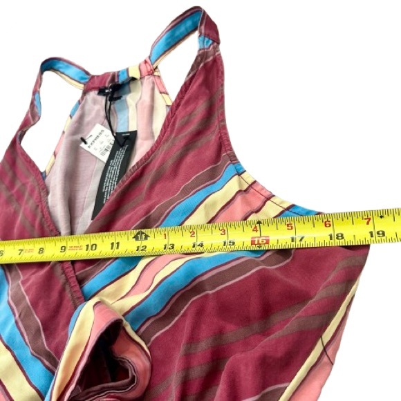 NWT! Colorful Striped Cute Short V Neck Romper in Women’s Medium - Picture 7 of 9